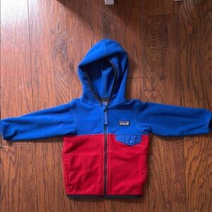 Kids Blue and Red Fleece Hoodie